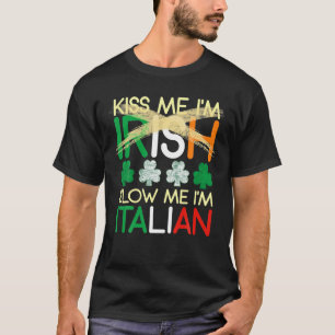 Camiseta Bésame soy irlandés me soplo soy italiano St Pat