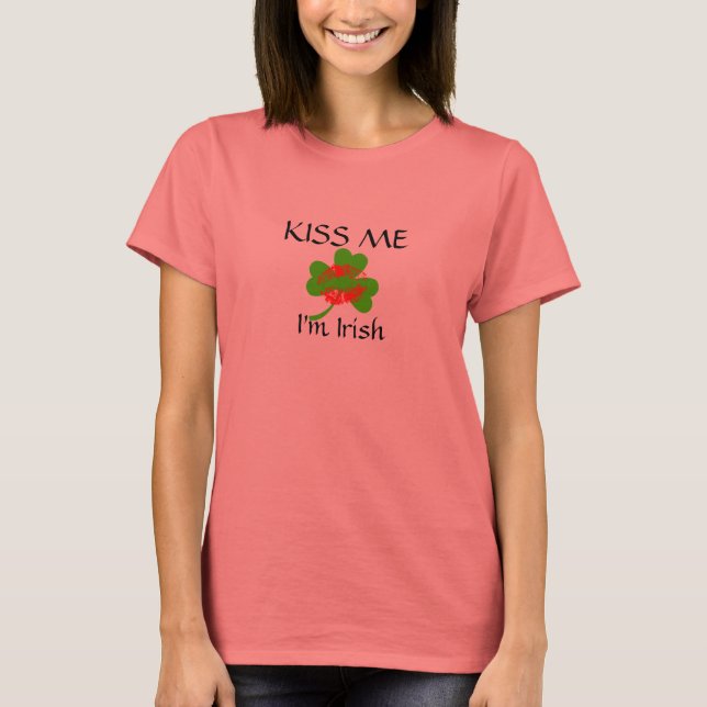 Camiseta Bésame, soy irlandés Ringer Tee (Anverso)