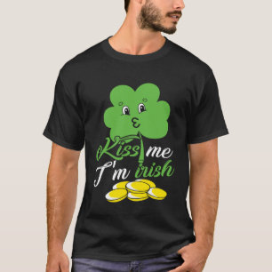 Camiseta Bésame soy irlandés Saint Patrick Day Chicas Wo