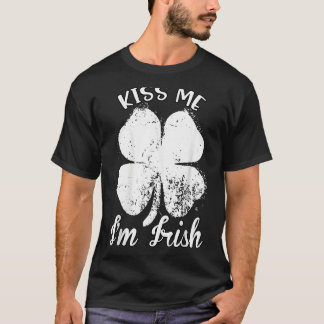 Camiseta Bésame, soy irlandés. Shamrock Clover Saint Patric