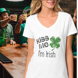 Camiseta Bésame soy irlandés, Shamrock verde