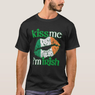 Camiseta Bésame soy irlandés St Patrick Adult angustiado