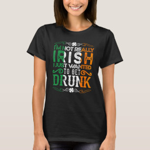 Camiseta Bésame soy irlandés St Patrick Day Beer Wine W