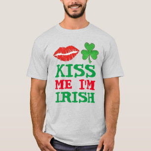 Camiseta Bésame Soy irlandés St. Patrick's Day Shamrock