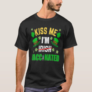 Camiseta Bésame, soy irlandés vacunado en el día de San Pat