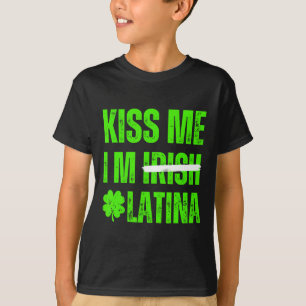 Camiseta Bésame Soy Irlandesa Latina - Divertida Hispana Dí