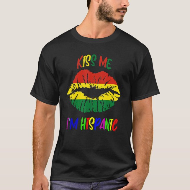 Camiseta Bésame soy la bandera hispana de bolivia Hispanic  (Anverso)