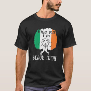 Camiseta Bésame soy negro irlandés de St Patricks Day Black