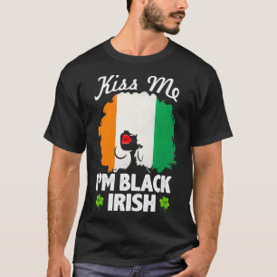 Camiseta Bésame soy negro irlandés Día de San Patricio, afr