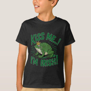 Camiseta Bésame Soy Príncipe Irlandés Lucky Rana Día de San