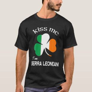 Camiseta Bésame soy Shamrock St. Patrick's de Sierra Leona