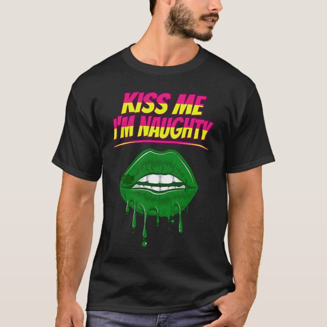 Camiseta Bésame soy travieso Día de San Patty (Anverso)