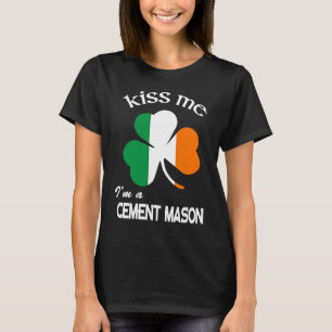 Camiseta Bésame Soy un Cement Mason Shamrock St Patrick's