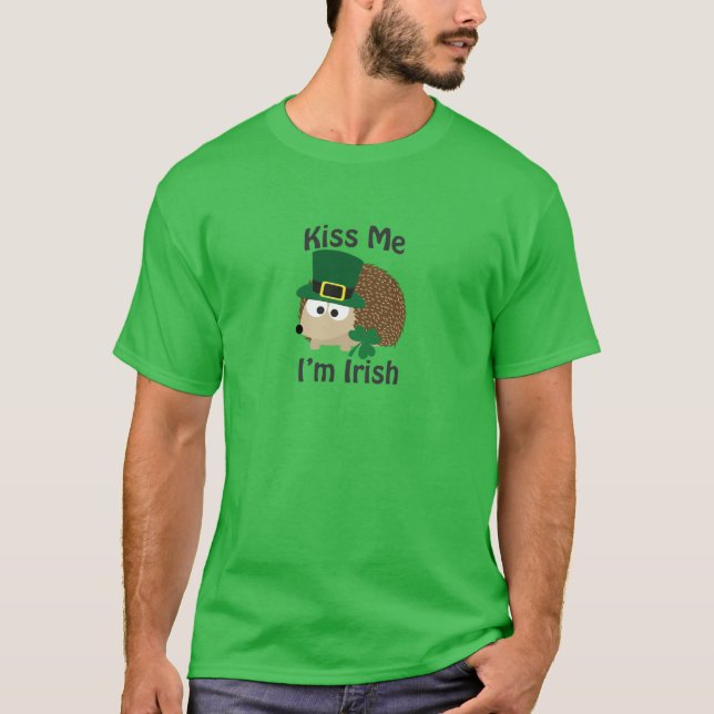 Camiseta Bésame, soy un hedgehog irlandés (Anverso)