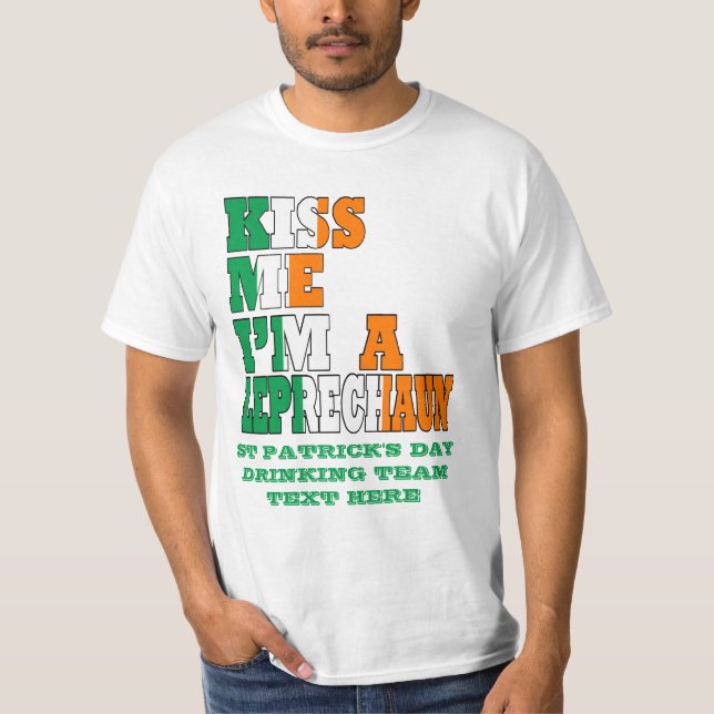 Camiseta Bésame Soy un Leprechaun (Anverso)