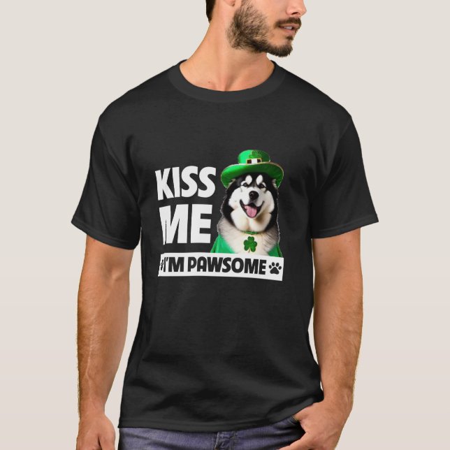 Camiseta Bésame soy un perro malamute de Alaska (Anverso)