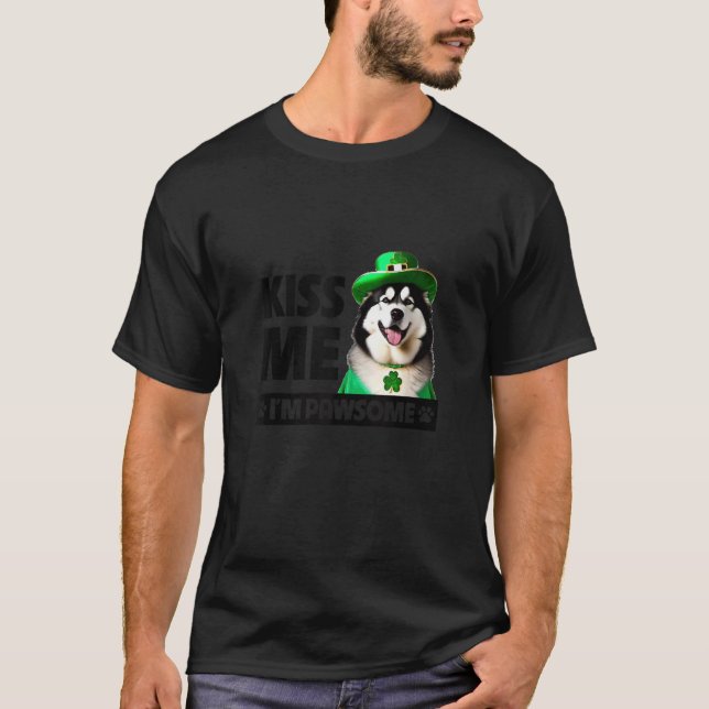 Camiseta Bésame soy un perro malamute de Alaska (Anverso)