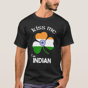 Camiseta Bésame soy un Shamrock indio St. Patrick's Da