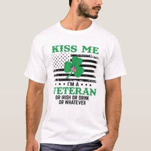 Camiseta Bésame soy un veterano Día de San Patricio