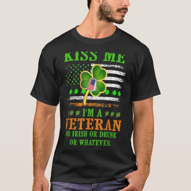 Camiseta Bésame soy un veterano inversionista irlandés en e (Anverso)