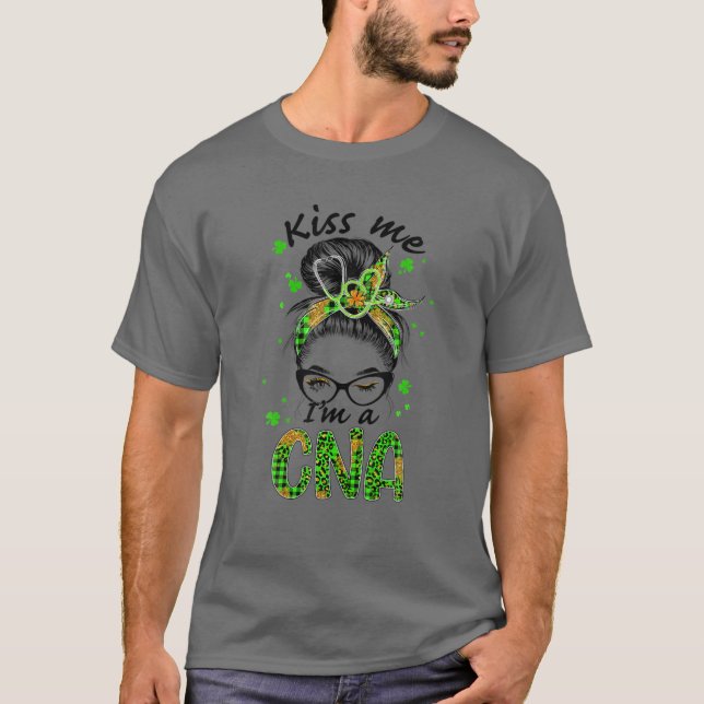 Camiseta Bésame, soy una enfermera de la CNA, desordenado d (Anverso)