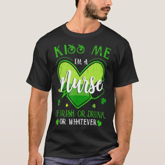 Camiseta Bésame Soy Una Enfermera Irlandesa St Patrick S Da (Anverso)