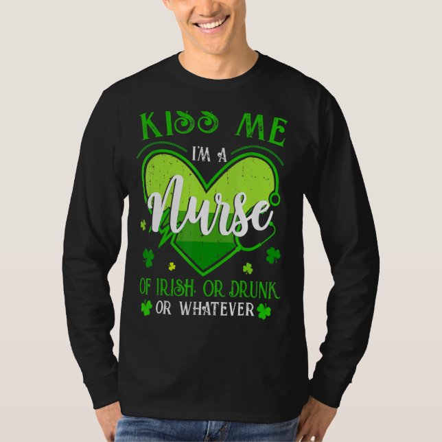 Camiseta Bésame Soy Una Enfermera Irlandesa St Patrick S Da (Anverso)