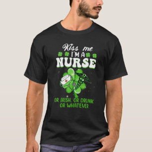 Camiseta Bésame soy una enfermera o irlandesa, afortunada R