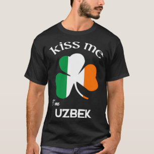 Camiseta Bésame soy uzbeko Shamrock Uzbekistan St Patrick