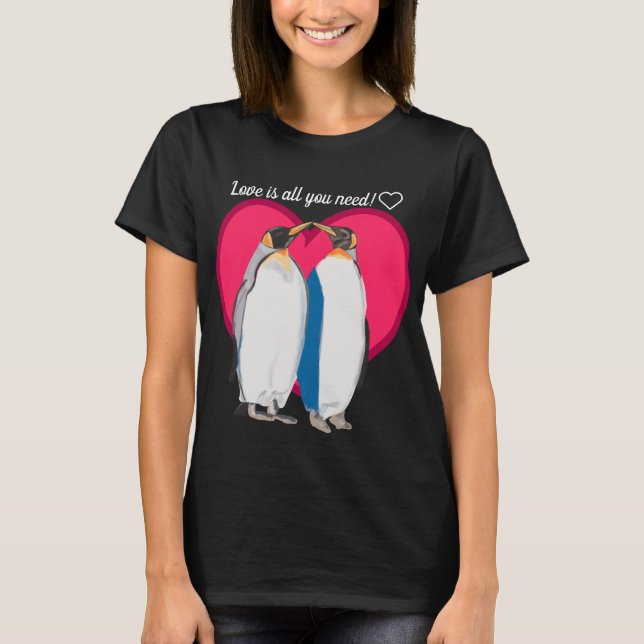 Camiseta "besando" al Rey Pingüino (Anverso)