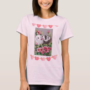 Camiseta Besando hurones AMOR/Camiseta de San Valentín