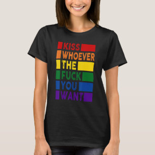 Camiseta Besar A Quien Quiera El Puck Que Quieres Lgbt