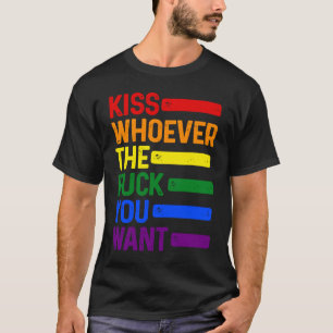 Camiseta Besar a quien quiera que quiera el orgullo gay de
