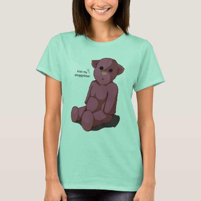 Camiseta Besar mi oso nuggybear - Edición Rosa (Anverso)