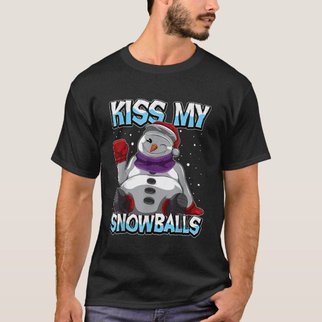 Camiseta Besar Mis Bolas De Nieve Graciosa Pun De Navidad P (Anverso)