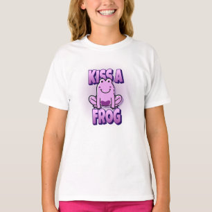 Camiseta Besar una rana rosa