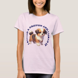 Camiseta Besé a un cachorro de Griffon de Bruselas