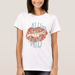 Camiseta Bese mi lápiz labial meridional de la tipografía