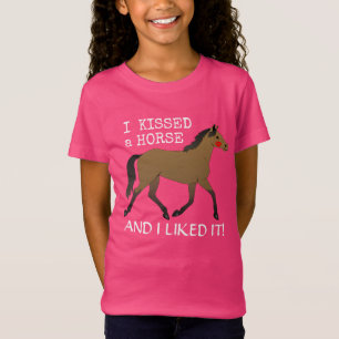 Camiseta "Besé un caballo y me gustó" con bay pony