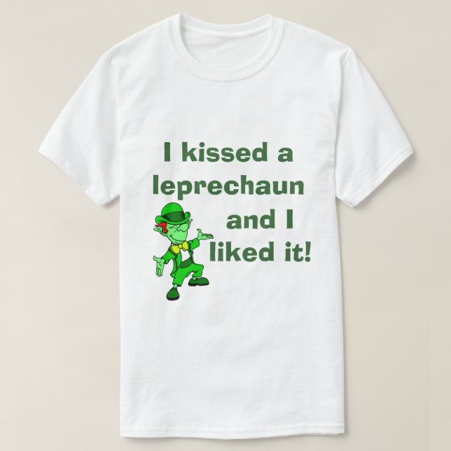Camiseta Besé Un Leprechaun Y Me Gustó (Diseño del anverso)