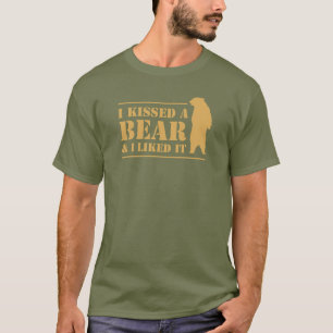 Camiseta Besé Un Oso Y Me Gustó Cita Graciosa Manly