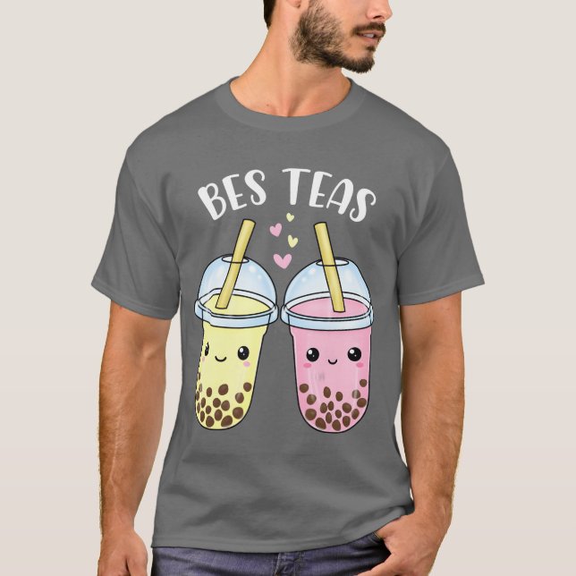 Camiseta Beseas Besties Kawaii Cute mejor familia de amigos (Anverso)