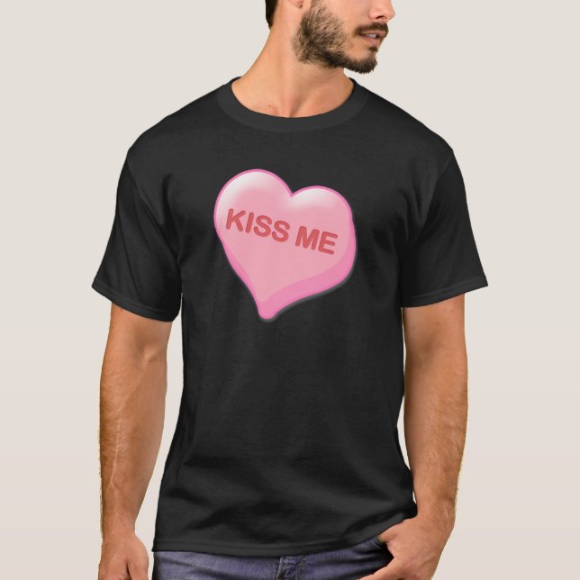 Camiseta Béseme corazón del caramelo (Anverso)