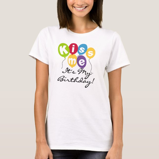 Camiseta Béseme cumpleaños (Anverso)