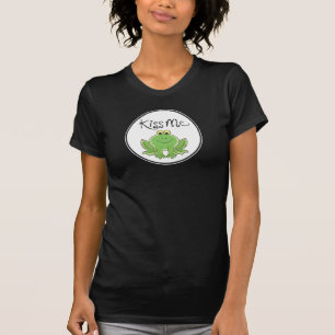 Camiseta "Béseme" dice la rana - chicas negros lindos de l
