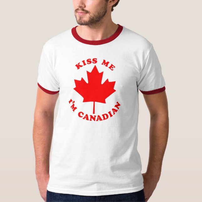 Camiseta Béseme el canadiense Im (Anverso)