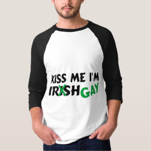 Camiseta Béseme gay del irlandés Im