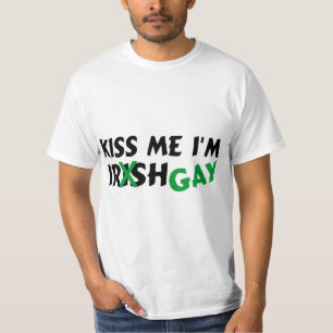 Camiseta Béseme gay del irlandés Im