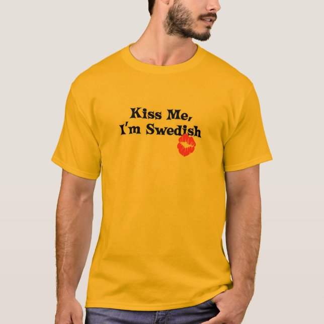 Camiseta Béseme I' sueco de m (Anverso)