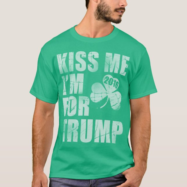 Camiseta Béseme que estoy para el día 2016 de St Patrick (Anverso)